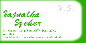hajnalka szeker business card
